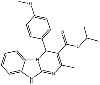 propan-2-yl 4-(4-methoxyphenyl)-2-methyl-1,4-dihydropyrimido[1,2-a]benzimidazole-3-carboxylate Struktur