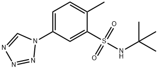 N-tert-butyl-2-methyl-5-(1H-tetrazol-1-yl)benzenesulfonamide Struktur