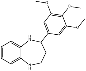 2-(3,4,5-trimethoxyphenyl)-2,3,4,5-tetrahydro-1H-1,5-benzodiazepine Struktur