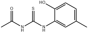 N-{[(2-hydroxy-5-methylphenyl)amino]carbonothioyl}acetamide Struktur