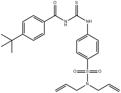 4-tert-butyl-N-[({4-[(diallylamino)sulfonyl]phenyl}amino)carbonothioyl]benzamide Struktur