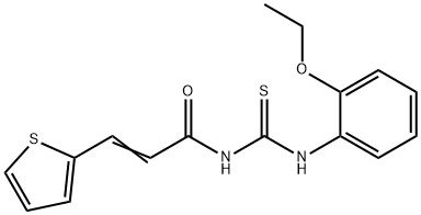 N-{[(2-ethoxyphenyl)amino]carbonothioyl}-3-(2-thienyl)acrylamide Struktur