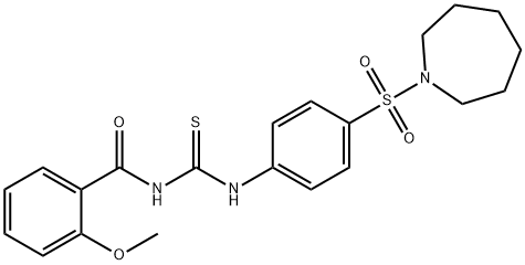 N-({[4-(1-azepanylsulfonyl)phenyl]amino}carbonothioyl)-2-methoxybenzamide Struktur