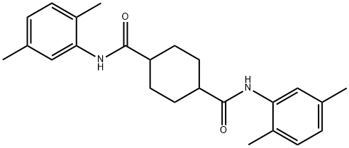 N,N'-bis(2,5-dimethylphenyl)-1,4-cyclohexanedicarboxamide Struktur