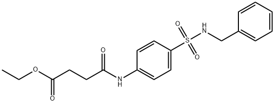 ethyl 4-({4-[(benzylamino)sulfonyl]phenyl}amino)-4-oxobutanoate Struktur