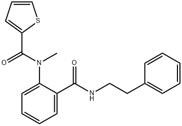 N-methyl-N-[2-(2-phenylethylcarbamoyl)phenyl]thiophene-2-carboxamide Struktur