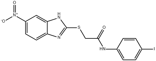 N-(4-iodophenyl)-2-[(6-nitro-1H-benzimidazol-2-yl)sulfanyl]acetamide Struktur