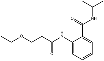 2-[(3-ethoxypropanoyl)amino]-N-(propan-2-yl)benzamide Struktur