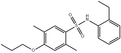 N-(2-ethylphenyl)-2,5-dimethyl-4-propoxybenzenesulfonamide Struktur