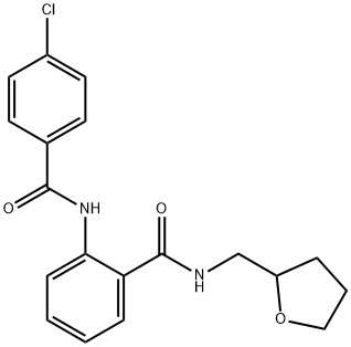 2-[(4-chlorobenzoyl)amino]-N-(oxolan-2-ylmethyl)benzamide Struktur