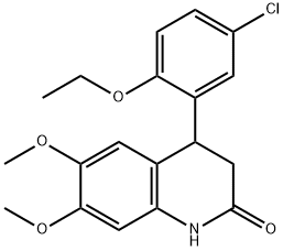 4-(5-chloro-2-ethoxyphenyl)-6,7-dimethoxy-3,4-dihydro-1H-quinolin-2-one Struktur