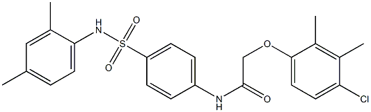 2-(4-chloro-2,3-dimethylphenoxy)-N-(4-{[(2,4-dimethylphenyl)amino]sulfonyl}phenyl)acetamide Struktur