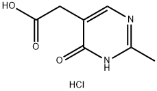 (4-hydroxy-2-methylpyrimidin-5-yl)acetic acid hydrochloride Struktur