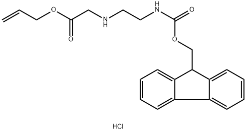 Allyl 2-((2-((((9H-fluoren-9-yl)methoxy)carbonyl)amino)ethyl)amino)acetate hydrochloride Struktur