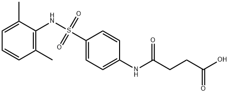 4-[(4-{[(2,6-dimethylphenyl)amino]sulfonyl}phenyl)amino]-4-oxobutanoic acid Struktur