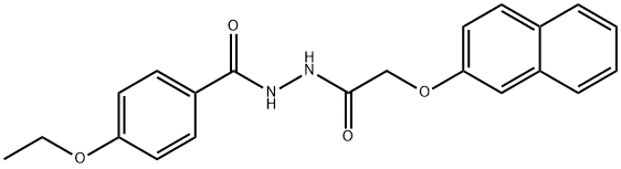 4-ethoxy-N'-[(2-naphthyloxy)acetyl]benzohydrazide Struktur