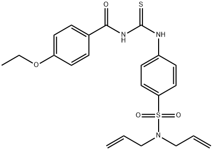 N-[({4-[(diallylamino)sulfonyl]phenyl}amino)carbonothioyl]-4-ethoxybenzamide Struktur