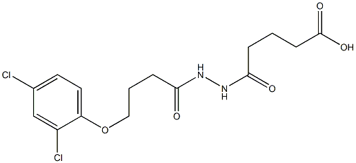 5-[2-[4-(2,4-dichlorophenoxy)butanoyl]hydrazinyl]-5-oxopentanoic acid Struktur