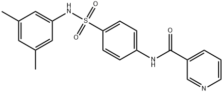 N-[4-[(3,5-dimethylphenyl)sulfamoyl]phenyl]pyridine-3-carboxamide Struktur