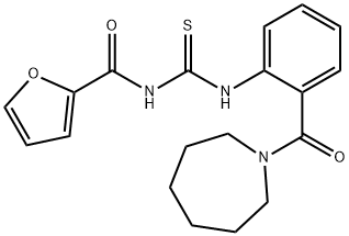 N-({[2-(1-azepanylcarbonyl)phenyl]amino}carbonothioyl)-2-furamide Struktur