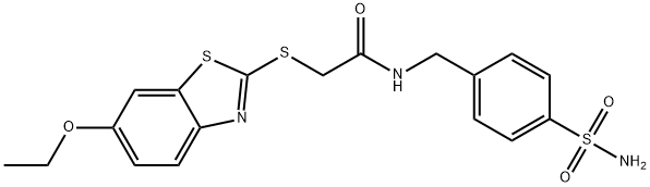 2-[(6-ethoxy-1,3-benzothiazol-2-yl)sulfanyl]-N-(4-sulfamoylbenzyl)acetamide Struktur