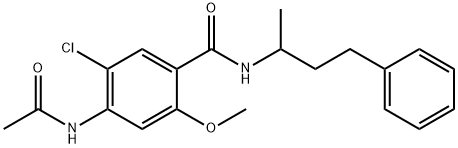 4-acetamido-5-chloro-2-methoxy-N-(4-phenylbutan-2-yl)benzamide Struktur