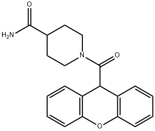 1-(9H-xanthene-9-carbonyl)piperidine-4-carboxamide Struktur