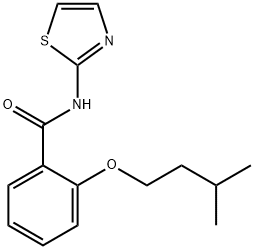 2-(3-methylbutoxy)-N-1,3-thiazol-2-ylbenzamide Struktur