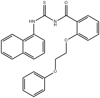 N-[(1-naphthylamino)carbonothioyl]-2-(2-phenoxyethoxy)benzamide Struktur