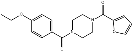 1-(4-ethoxybenzoyl)-4-(2-furoyl)piperazine Struktur