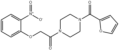 1-(2-furoyl)-4-[(2-nitrophenoxy)acetyl]piperazine Struktur