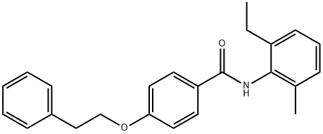 N-(2-ethyl-6-methylphenyl)-4-(2-phenylethoxy)benzamide Struktur