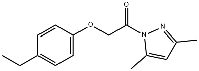 1-[(4-ethylphenoxy)acetyl]-3,5-dimethyl-1H-pyrazole Struktur