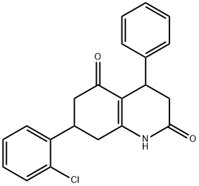 7-(2-chlorophenyl)-4-phenyl-1,3,4,6,7,8-hexahydroquinoline-2,5-dione Struktur