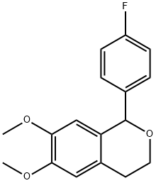 1-(4-Fluoro-phenyl)-6,7-dimethoxy-isochroman Struktur