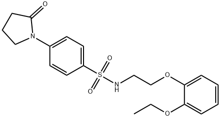 N-[2-(2-ethoxyphenoxy)ethyl]-4-(2-oxo-1-pyrrolidinyl)benzenesulfonamide Struktur