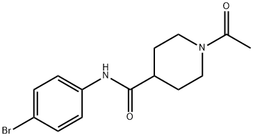 1-acetyl-N-(4-bromophenyl)piperidine-4-carboxamide Struktur