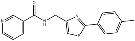 N-[[2-(4-methylphenyl)-1,3-thiazol-4-yl]methyl]pyridine-3-carboxamide Struktur