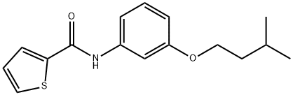 N-[3-(3-methylbutoxy)phenyl]-2-thiophenecarboxamide Struktur