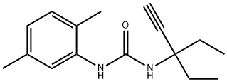 1-(2,5-dimethylphenyl)-3-(3-ethylpent-1-yn-3-yl)urea Struktur