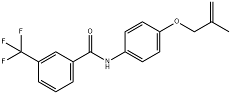 N-{4-[(2-methyl-2-propen-1-yl)oxy]phenyl}-3-(trifluoromethyl)benzamide Struktur