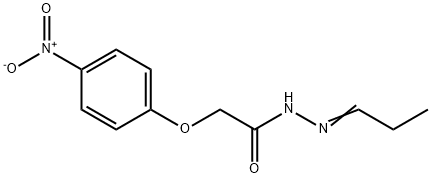 2-(4-nitrophenoxy)-N'-propylideneacetohydrazide Struktur