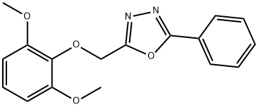 2-(2,6-Dimethoxy-phenoxymethyl)-5-phenyl-[1,3,4]oxadiazole Struktur