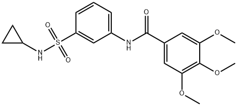 N-{3-[(cyclopropylamino)sulfonyl]phenyl}-3,4,5-trimethoxybenzamide Struktur