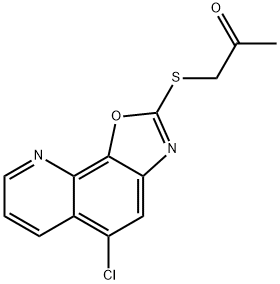 1-(5-Chloro-oxazolo[4,5-h]quinolin-2-ylsulfanyl)-propan-2-one Struktur