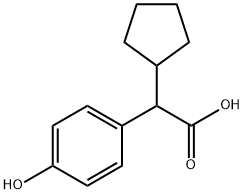 Cyclopentyl-(4-hydroxy-phenyl)-acetic acid Struktur