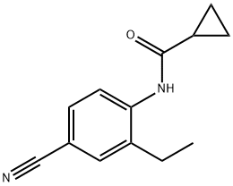 Cyclopropanecarboxylic acid (4-cyano-2-ethyl-phenyl)-amide Struktur