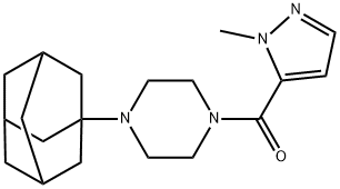 [4-(1-adamantyl)piperazin-1-yl]-(2-methylpyrazol-3-yl)methanone Struktur