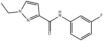 1-ethyl-N-(3-fluorophenyl)pyrazole-3-carboxamide Struktur