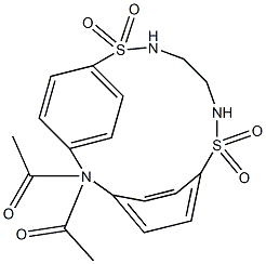 N,N'-[1,2-ethanediylbis(iminosulfonyl-4,1-phenylene)]diacetamide Struktur